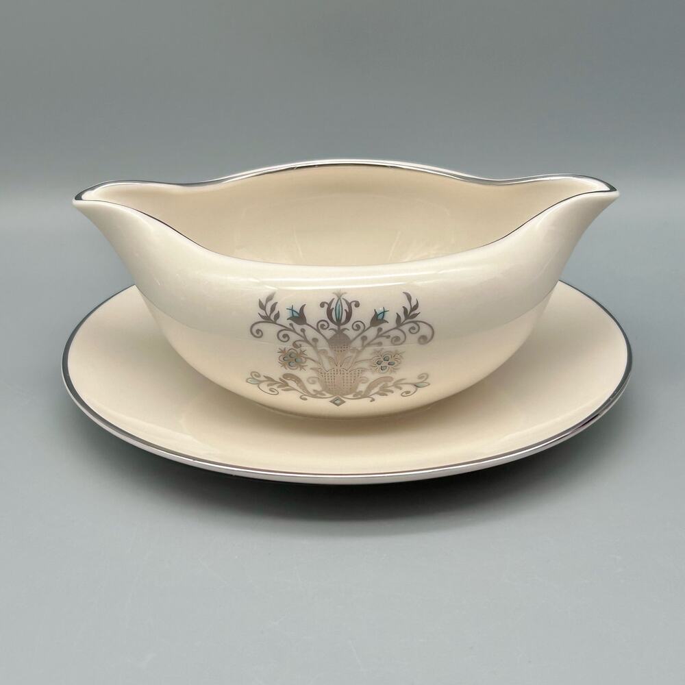 MCM Flintridge “Kismet” Gravy Boat With Attached Under Plate